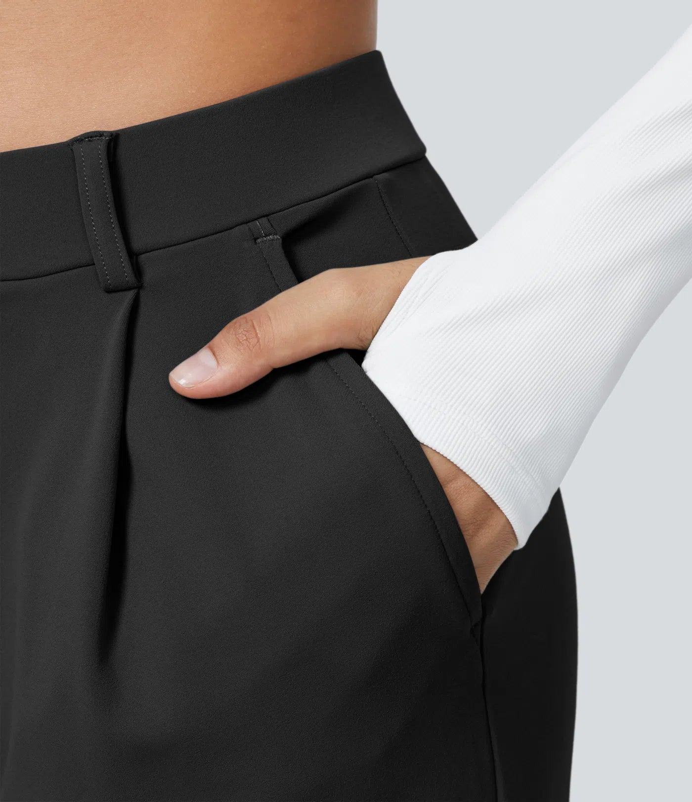COMFRA™ High Waisted Pocket Straight Leg Work Pants