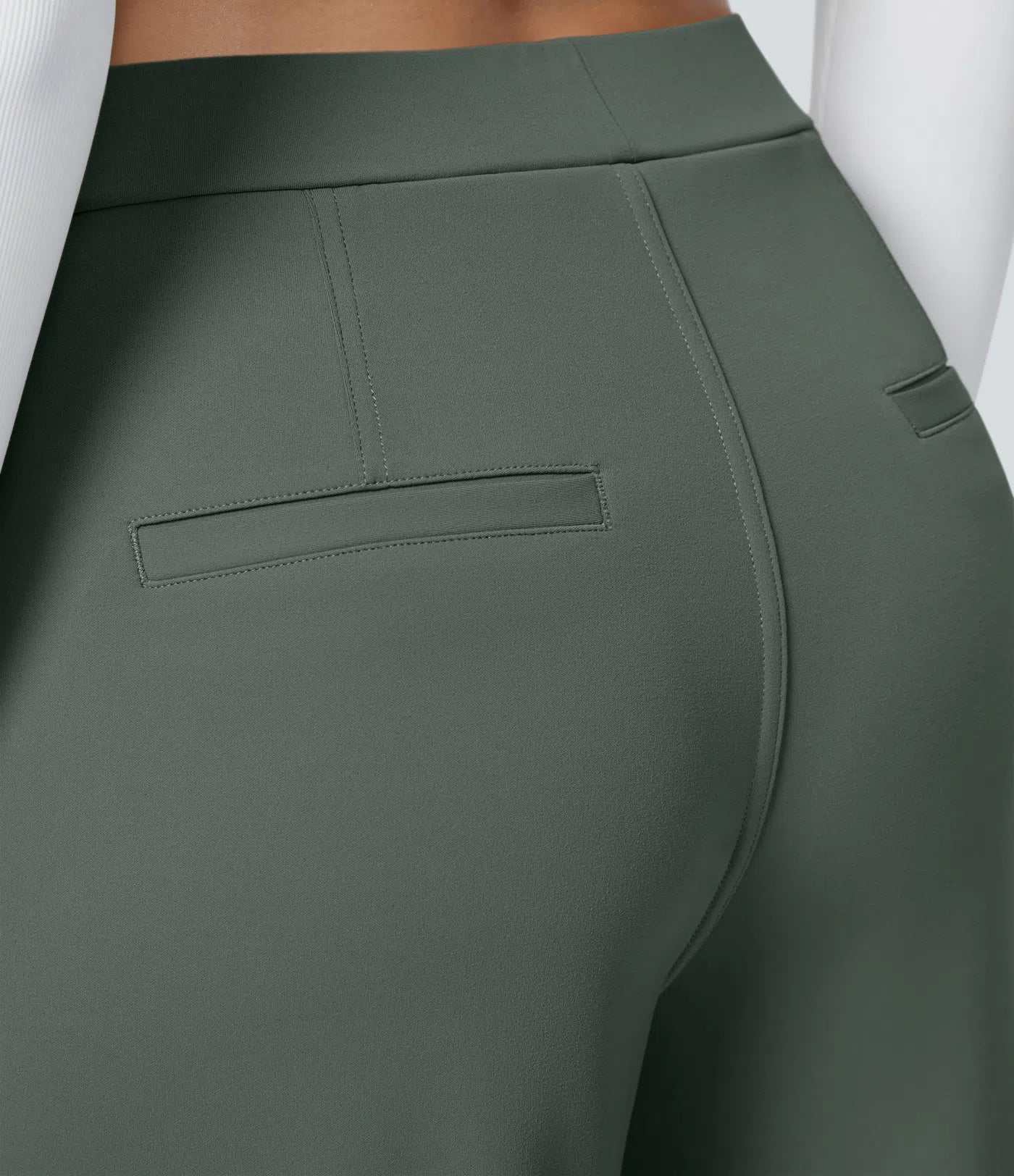 COMFRA™ High Waisted Pocket Straight Leg Work Pants
