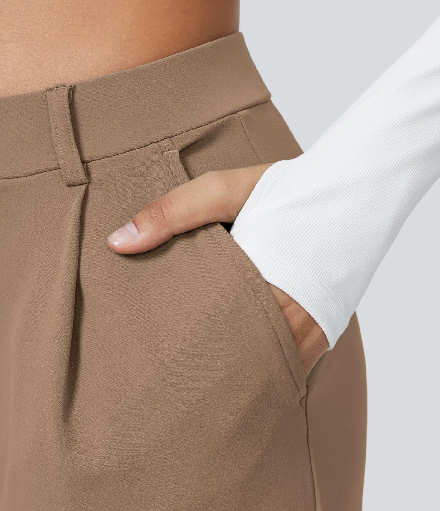 COMFRA™ High Waisted Pocket Straight Leg Work Pants
